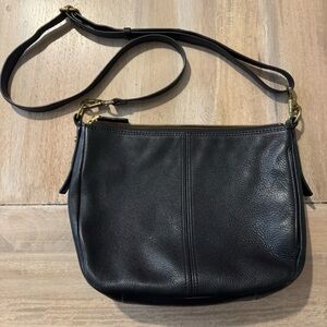 Fossil Black Leather Crossbody Bag